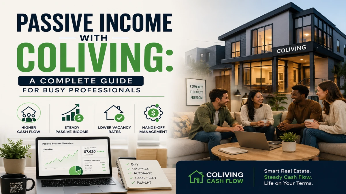 Busy professional earning passive income through coliving real estate